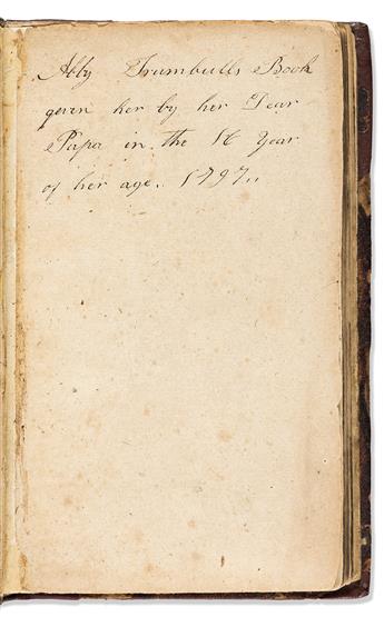 (AMERICAN REVOLUTION.) Jonathan Trumbulls manuscript family register, in a Boston printing of the Psalms of David.